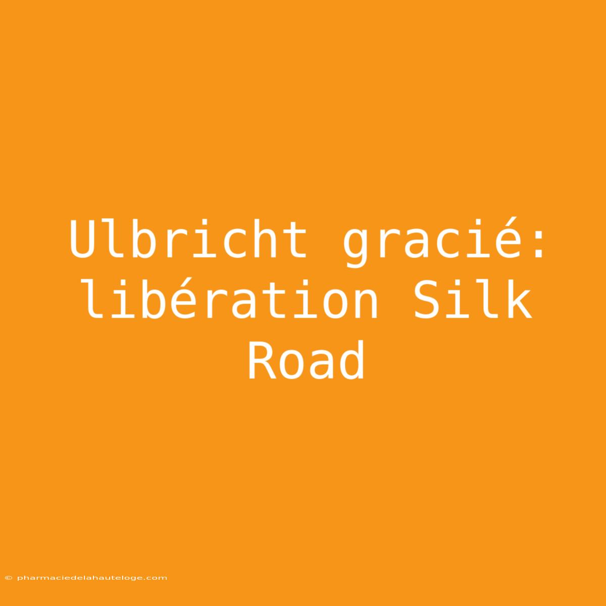 Ulbricht Gracié: Libération Silk Road